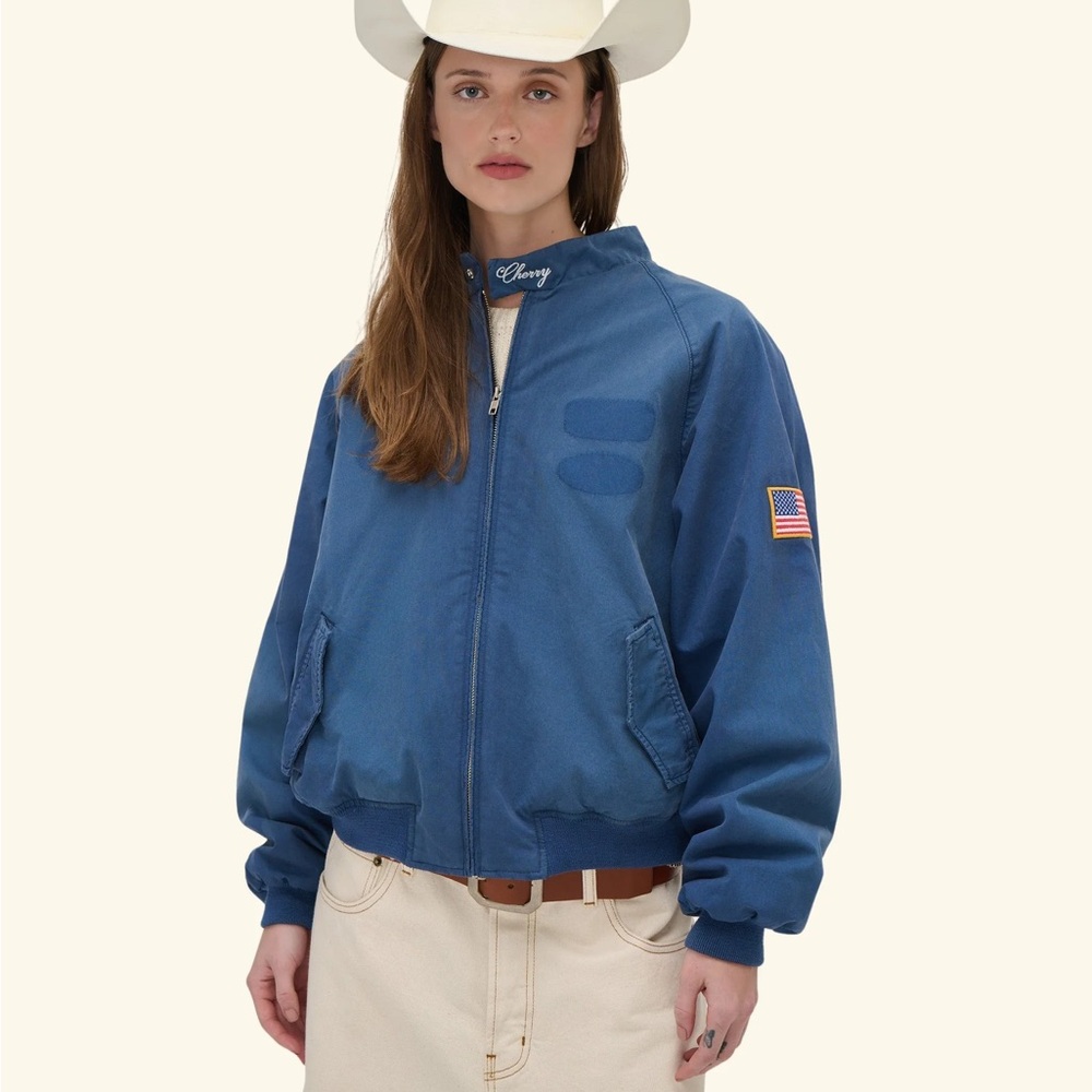 Cherry LA Championship Jacket in Sun Faded Blue size S - Picture 2 of 5